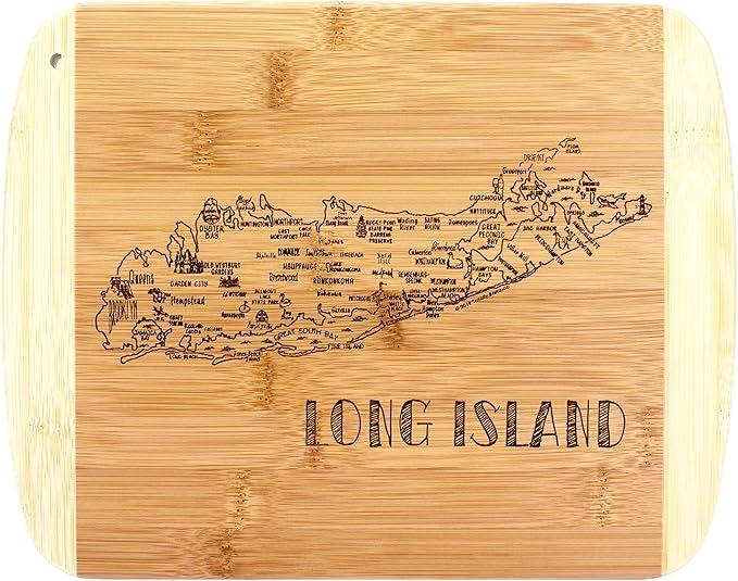 Totally Bamboo A Slice of Life Long Island Serving and Cutting Board, 11" x 8.75"