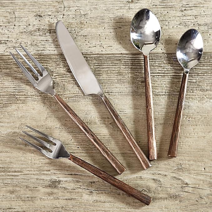 BLACK FOREST DECOR Hewn Copper 5 Piece Flatware Set