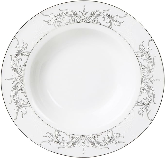 57Piece Silver Border Porcelain Dinnerware Set-Service For 8-Olympia-Mix & Match