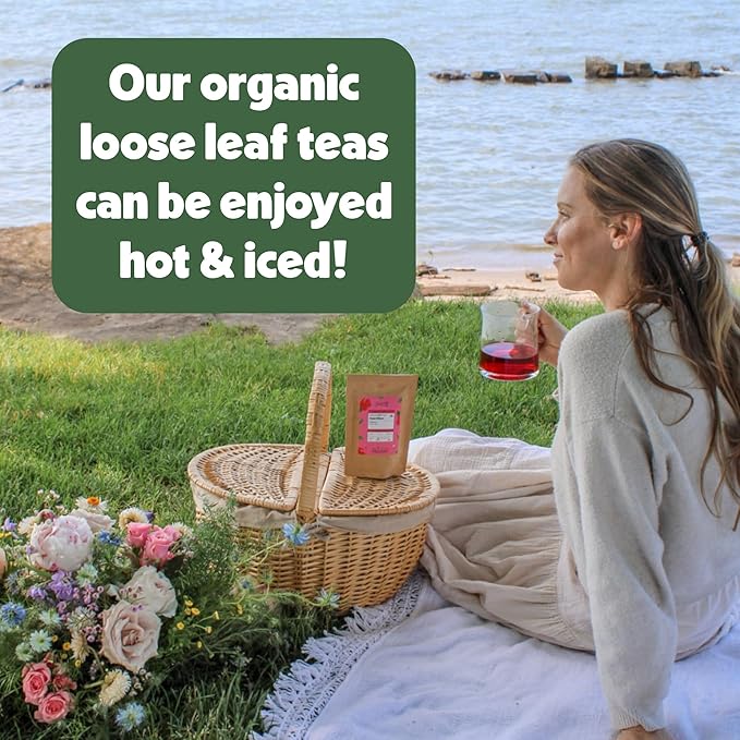 Heavenly Tea Leaves Organic Moringa, Loose Leaf Herbal Tea, 4 oz. (Approx. 50 Cups of Tea) - Delicious Hot or Iced, Naturally Caffeine Free, Premium Quality, Wellness Support