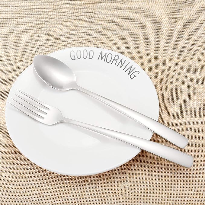 Personalized Flatware Set, Yoption Stainless Steel Customized Engraved Spoon and Fork Kit with Gift Box, Unique Lover Gift (Customized Spoon & Fork, 1)