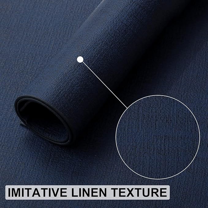 homing Faux Leather Heat Resistant Placemats 12 Packs, Waterproof Wipeable Dining PU Place Mats for Indoor & Outdoor, Easy to Clean, Dark Navy Blue