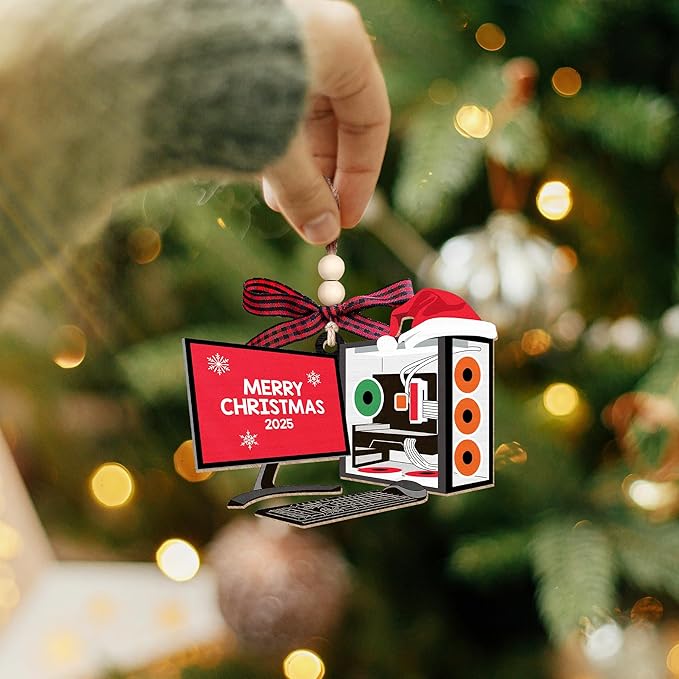 Video Game Ornaments - Gaming Ornaments for Christmas Tree - Gamer Video Game Christmas Ornament for Teen Boys, Men - Gamer Gifts for Men - Wood Gaming Ornament 2025