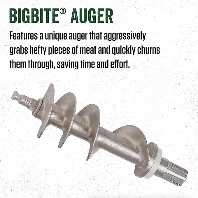 LEM Products BigBite #5 Meat Grinder, 0.35 HP Stainless Steel Electric Meat Grinder Machine, Ideal for Occasional Use
