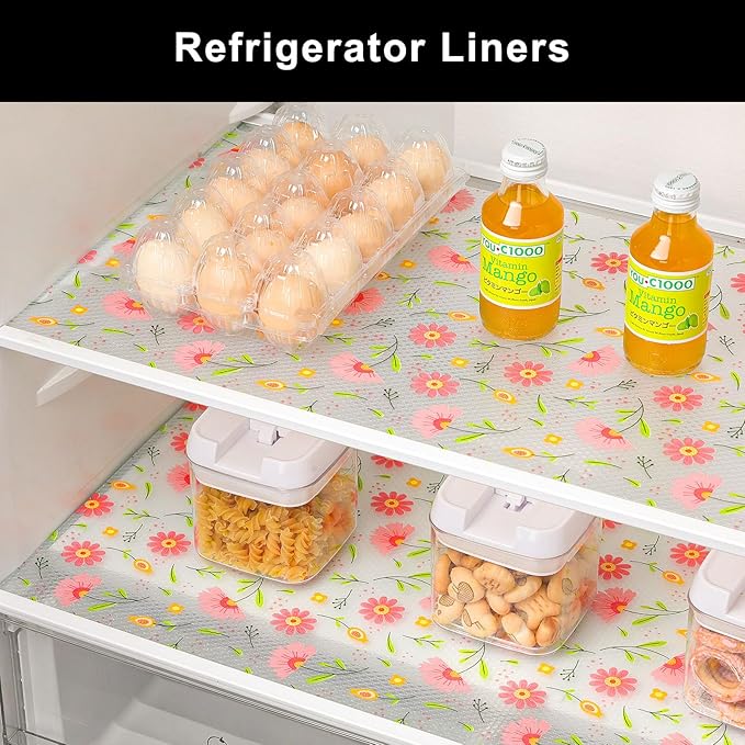 Cooyes Shelf Liner – Premium Non-Adhesive Cabinet & Drawer Liner for Kitchen – Waterproof Shelf Paper with Modern Pattern – Durable EVA Cabinet Mat – Easy to Cut (11.8" W x 118" L)