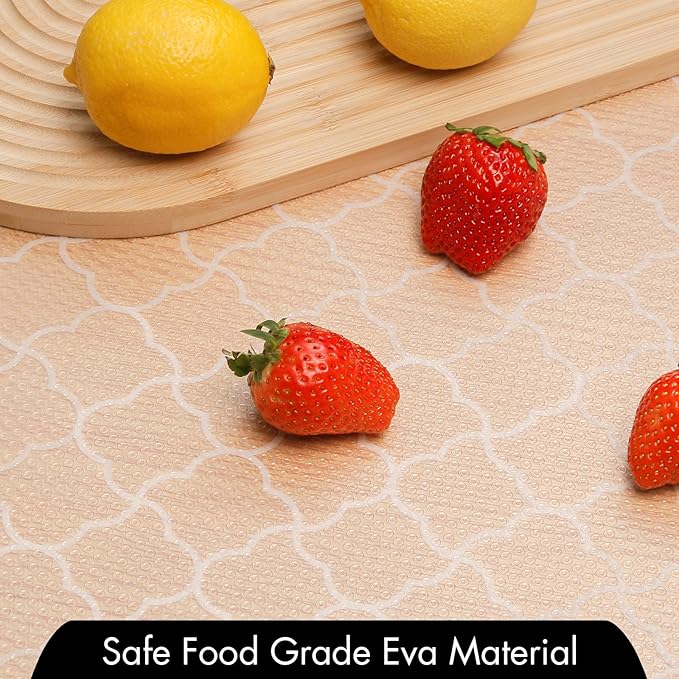 Cooyes Shelf Liner – Premium Non-Adhesive Cabinet & Drawer Liner for Kitchen – Waterproof Shelf Paper with Modern Pattern – Durable EVA Cabinet Mat – Easy to Cut (17.5" W x 360" L)