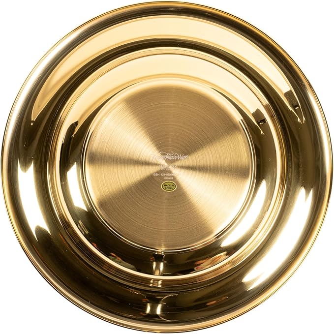 BROADMAN CHURCH SUPPLIES RemembranceWare Offering Plate, Brass with Red Felt (Pack of 4)