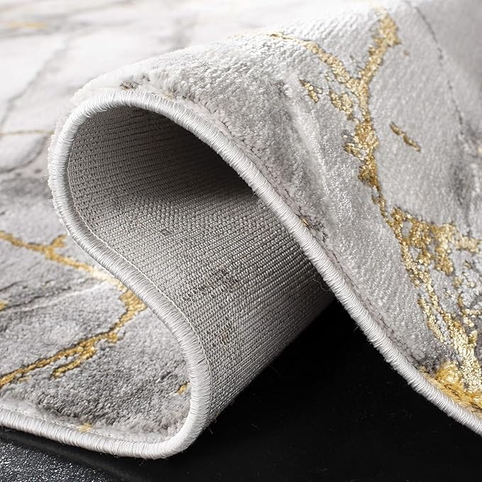 Marble Wavy Pattern Lux Art Aesthetic Deco Indoor Area Rug for Living Room Bedroom Dining Room Soft Easy Clean Non Skid Rugs 5x8 Under Table Modern Cozy Mats Nursery Black White Gold Abstract Carpet