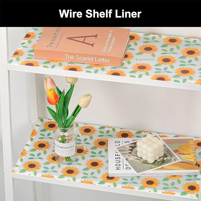 Cooyes Shelf Liner – Premium Non-Adhesive Cabinet & Drawer Liner for Kitchen – Waterproof Shelf Paper with Modern Pattern – Durable EVA Cabinet Mat – Easy to Cut （11.8" W x 118" L）