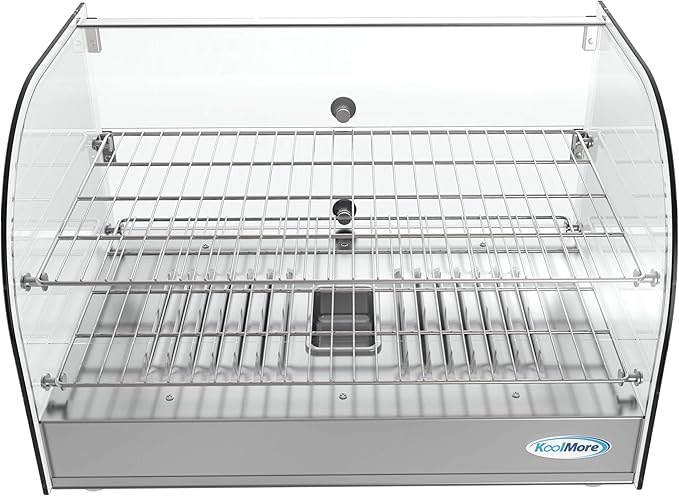 KoolMore 22 in. Commercial Two Shelves Countertop Food Warmer Display Case - 1.5 cu. ft. in Stainless-Steel (HDC-1.5C)