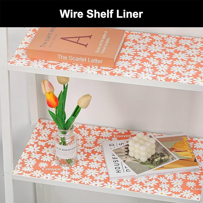 Cooyes Shelf Liner – Premium Non-Adhesive Cabinet & Drawer Liner for Kitchen – Waterproof Shelf Paper with Modern Pattern – Durable EVA Cabinet Mat – Easy to Cut （11.8" W x 118" L）
