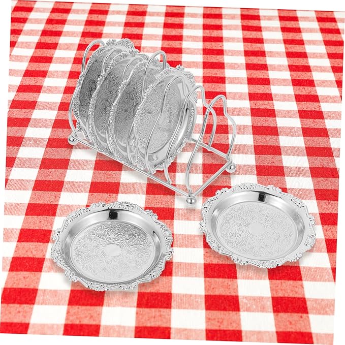 Silver Plated Mini Snack Plate Dessert Plate Dried Fruit Dish Serving Tray Rack