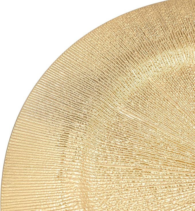 Gold Plastic Charger Plates Set of 100,13” Reusable Party Chargers for Dinner Plates, Elegant Round Service Plate Chargers Bulk Decorative for Wedding, Catering Table Decor