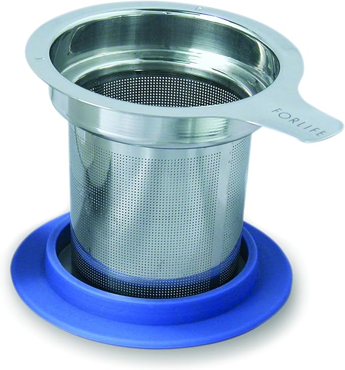 FORLIFE Brew-in-Mug Extra-Fine Tea Infuser with Lid, Marine