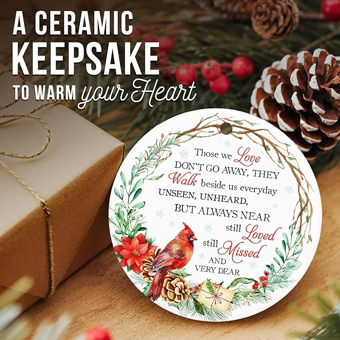 ZAGKOO Cardinal Christmas Ornament - Memorial Christmas Ornament - Sympathy Gifts, Bereavement Gifts for Loss of Loved One - Remembrance Ornaments - Red Cardinal Decoration for Xmas Tree 2025