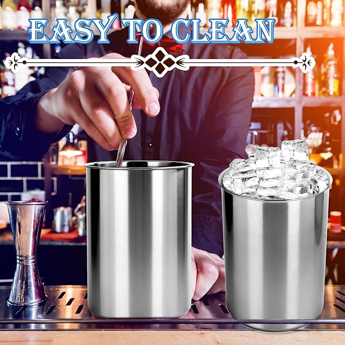 4 Pack Stainless Steel Wine Chiller Bucket Fits 750 ML Wine Bottle Cooler Keeps Cold Hours Insulated Champagne Beer Ice Bucket Bulk for Single Bottle for Parties Bar