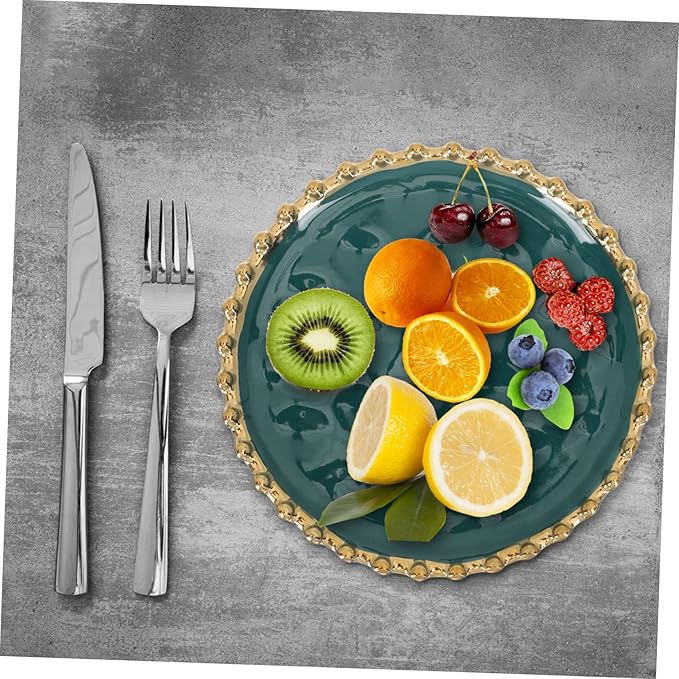 Nordic Style Ceramic Snack Dish Edged Breakfast Plate for Family Use for Desserts Appetizers and Everyday Meals Smooth Finish and Meticulous Craftsmanship