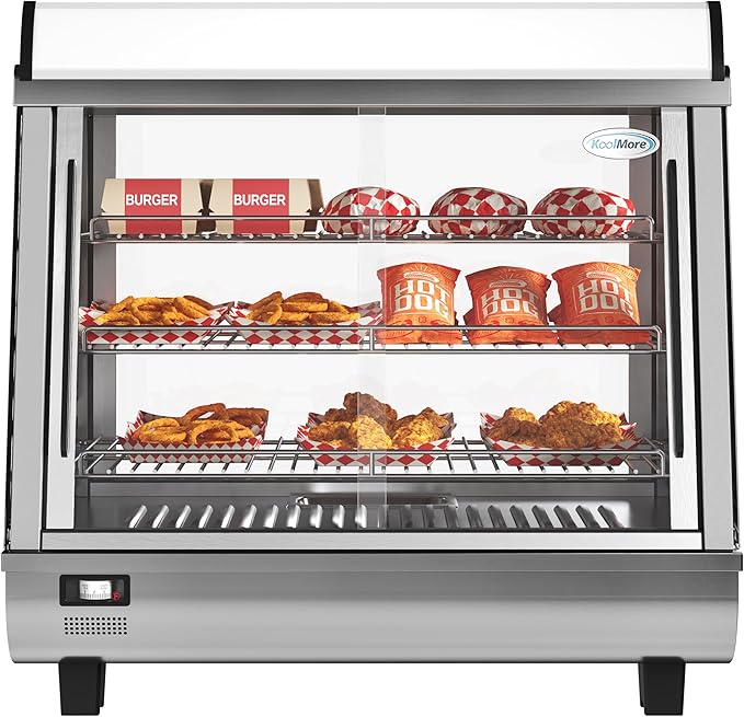 KoolMore 26 in. Glass Countertop Display Warmer, 3.4 cu. ft. in Stainless Steel (HDC-3C-SS)