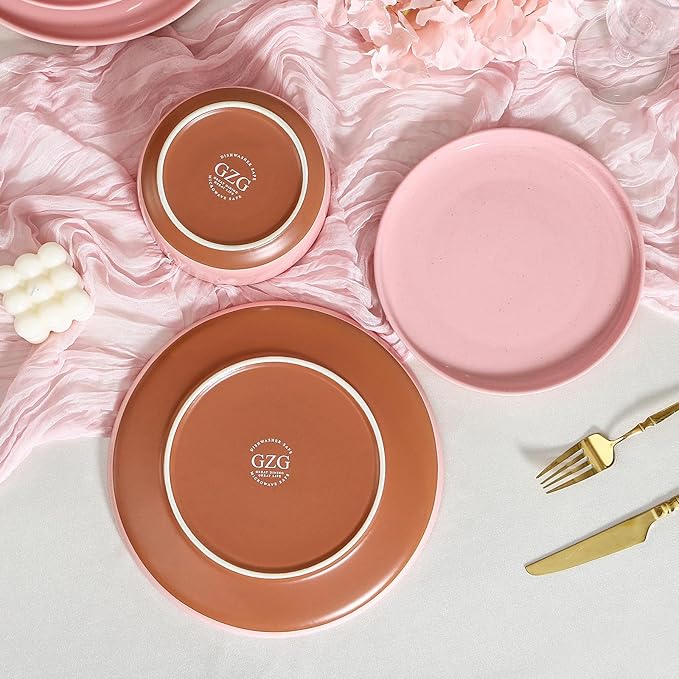 GZG 6 Inch Ceramic Cereal Bowls Set of 4, 28oz Large Soup Salad Pasta Bowls, Porcelain Oatmeal Bowl for Kitchen, Microwave & Dishwasher Safe