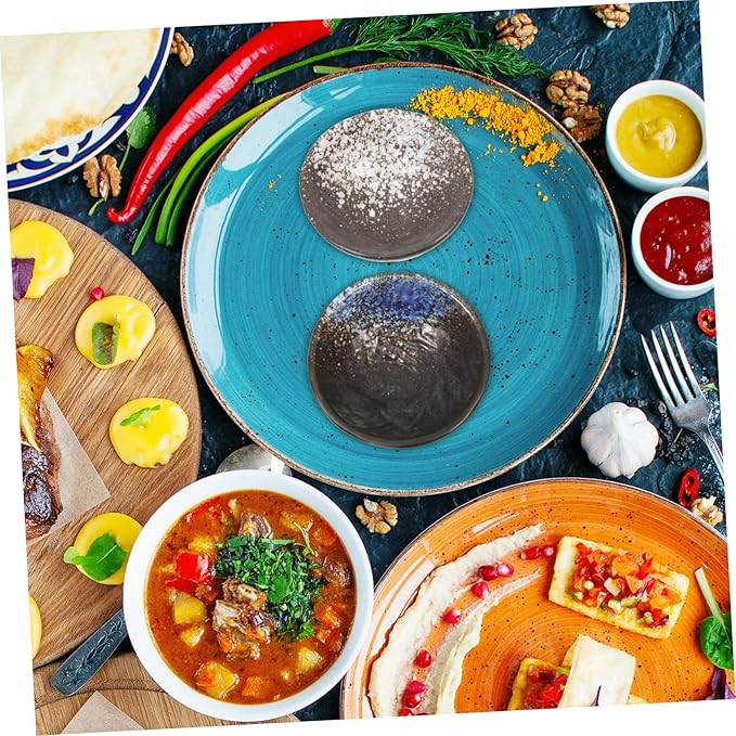 Cabilock 4pcs Ceramic Spice Dishes Sauce Holders Appetizer Plates Elegant Kitchen Accessories for Friends