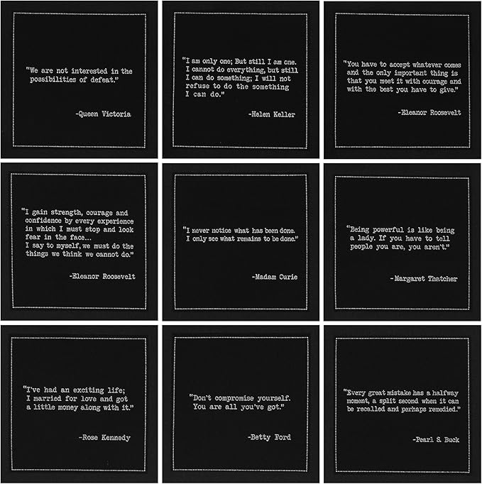 Five Star Funny Inspirational Quotes | Black Cotton Cocktail Napkins | 50 Luxury Disposable Beverage Napkins with Witty Bar Quotes | Drink Napkins for Parties, Bars, Weddings & Game Nights