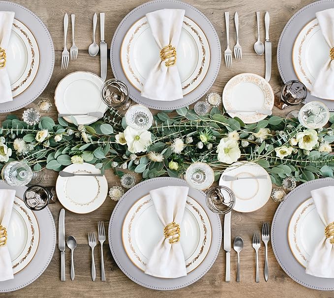 MAONAME Silver Charger Plates Set of 12, Round Dinner Chargers with Beaded, 13 Inch Plastic Plate Chargers for Wedding, Table Decor