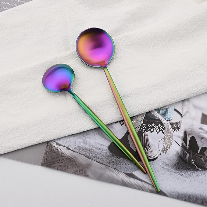 18/10 Stainless Steel Matte Flatware Set (1, Rainbow)