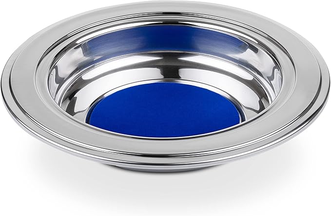 (Offering Plate Blue Premium Stainless Steel Offering Plates for Church | Offering Trays | Church Collection Plate | Church Offering Plates
