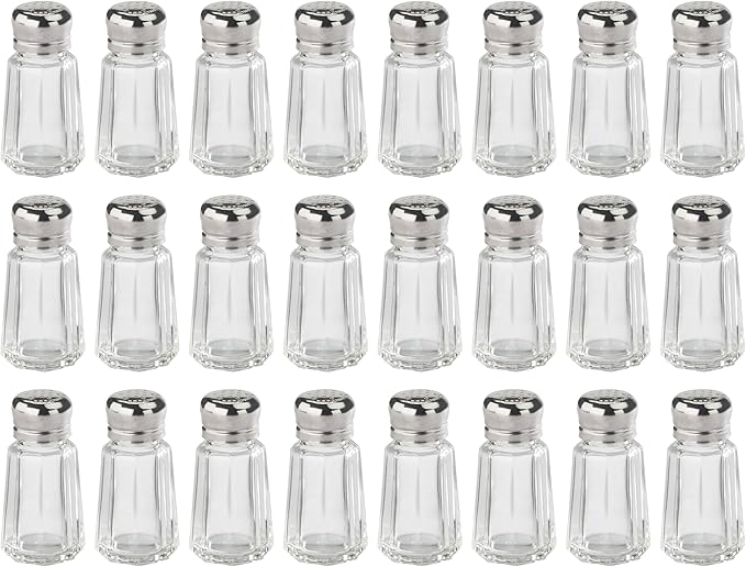 New Star Foodservice 22285 Paneled Salt and Pepper Shaker Mushroom Top, 1-Ounce, Set of 24