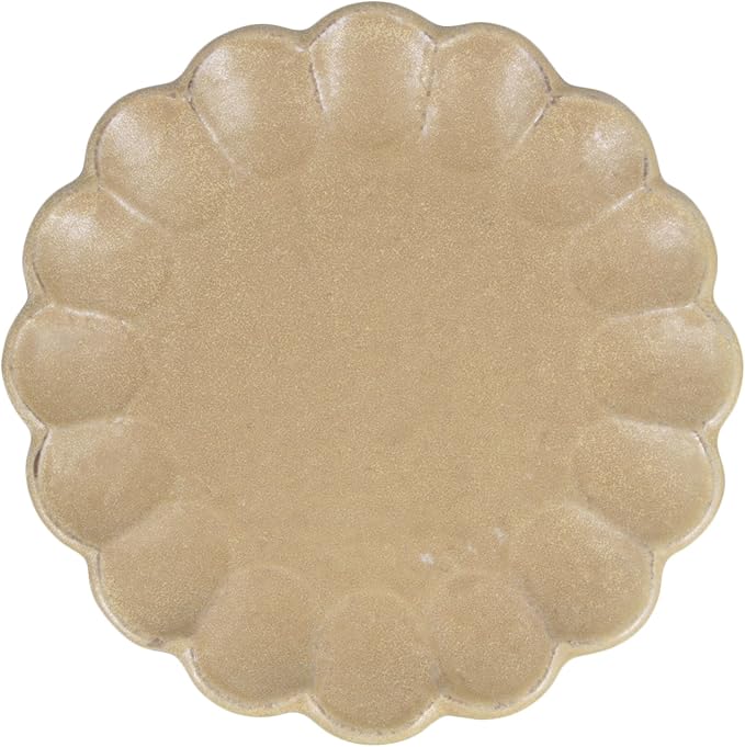 Mino Ware 555-0012 Kaneko-Kohei Linker Plate, Platter, Tea, Kneeling Flowers, Diameter 9.4 inches (24 cm), Curry Plate, Pasta Dish, Microwave Safe, Dishwasher Safe, Made in Japan