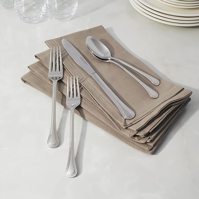 HENCKELS Astley 20-piece Flatware Set, 18/10 Stainless Steel, Silver