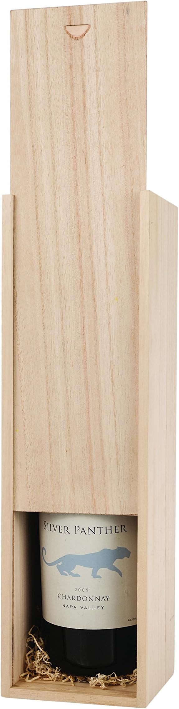 Twine Single Wooden Wine Gift Box with Sliding Lid, Champagne Gift Box, Perfect for Housewarming, Weddings, and Special Celebrations, Holds 1 Bottle, Wine Accessories, Paulownia Wood Storage Boxes