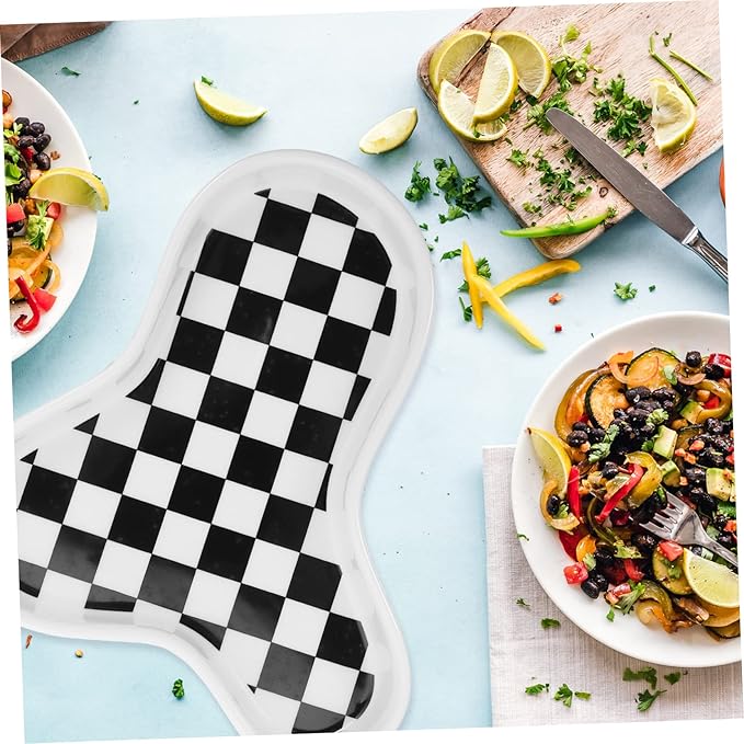 Cute Floral Ceramic Plate Multi-function Food Serving Dish for Family Gatherings Parties Weddings
