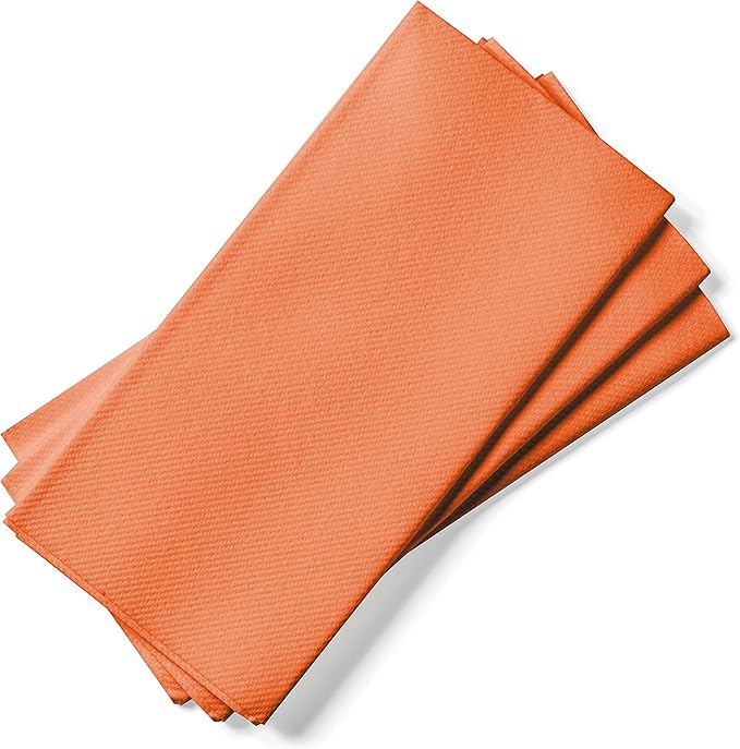 AMERICAN HOMESTEAD Paper Napkins - Terracotta Disposable Linen-Like Dinner Napkins - Restaurant-Quality Table Serviettes for Weddings, Parties, and Events - 15.75" x 15.75" - 50 Count