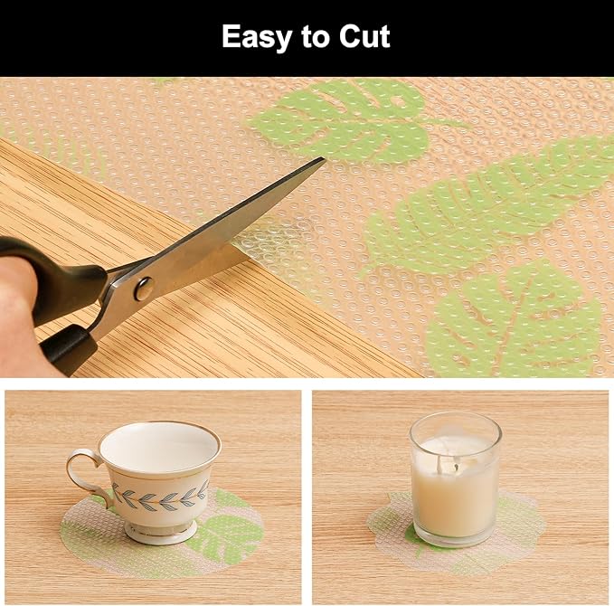 Cooyes Shelf Liner – Premium Non-Adhesive Cabinet & Drawer Liner for Kitchen – Waterproof Shelf Paper with Modern Pattern – Durable EVA Cabinet Mat – Easy to Cut (23.6" W x 236" L)