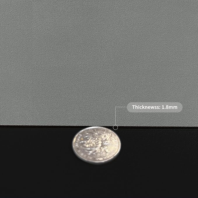 Leather Desk Mat,1.8mm Thick,12x66 Inch Desk Cover,Desk Protector Mat,Dresser Cover Top,Desktop Cover,Dresser Cover Top For Bedroom,Table Protector Mat,Black Table Protector(Black+Gray,12×66)