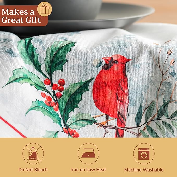 Maison d' Hermine Cloth Napkins Set of 4 100% Cotton for Thanksgiving Christmas Decorations Everyday Reusable Square Fall Napkins Cloth Washable Dinner Party (Morzine, 20"x20")
