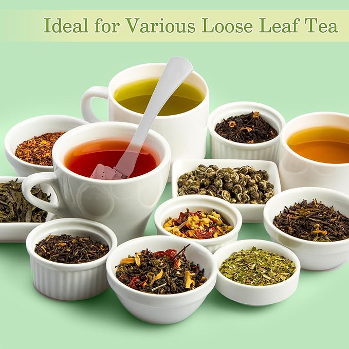 2PCS Stainless Steel Tea Infuser Filter, Fine Mesh Tea Interval Diffuser Strainer Creative Square Tea Holder Steeper with Long Handle for Teawear Accessories Father's Day Gift,Silver