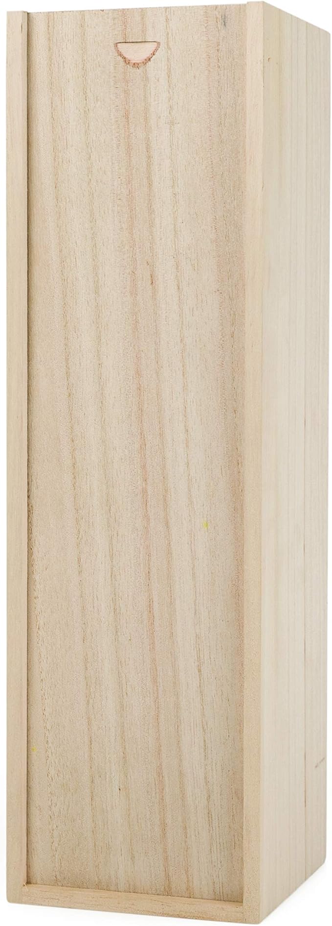 Twine Single Wooden Wine Gift Box with Sliding Lid, Champagne Gift Box, Perfect for Housewarming, Weddings, and Special Celebrations, Holds 1 Bottle, Wine Accessories, Paulownia Wood Storage Boxes