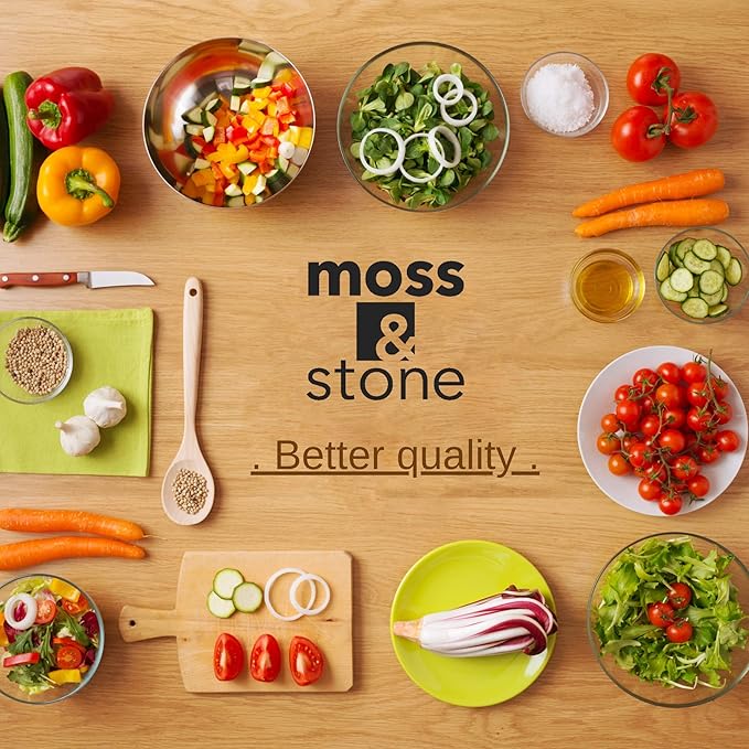 Moss & Stone 24 pcs Silverware Set For 6, Stainless Steel Flatware Set, Utensils Set Mirror Polished Includes Fork Spoon Knife & Tea Spoon, Modern Silverware Set