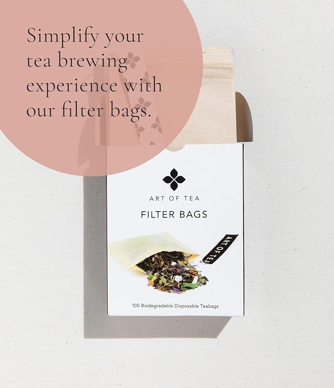 Art of Tea | Rose Black | 50 Eco Friendly Pyramid Tea Bag Sachets