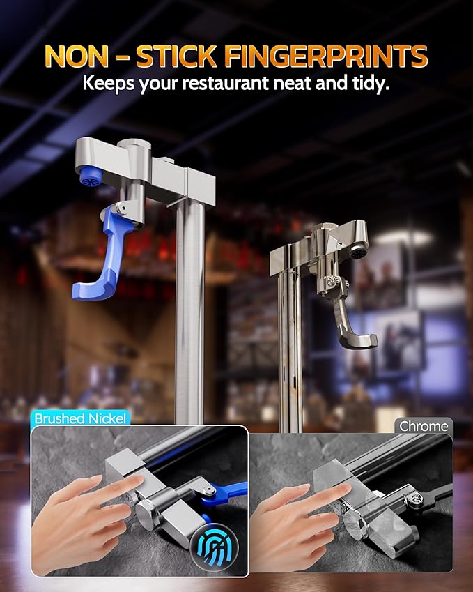 Brushed Nickel Glass Filler, iVIGA Deck Mount Glass Filler Faucet Fingerprint Free, Station Water Station G1/2" Male Shank with Adapter for Hotel Restaurant Bar Dining Hall