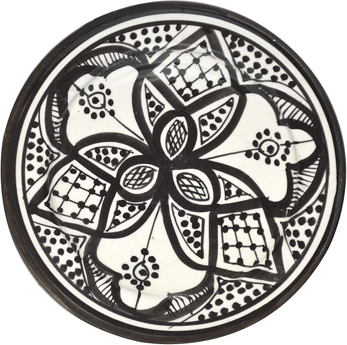 K-Musculo Moroccan Ceramic Plates Handmade Appetizer Tapas Serving Set Of 4 plates