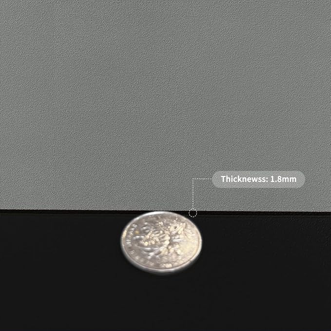 Leather Table Cover,1.8mm Thick,12x96 Inch Desk Cover,Dresser Cover Top,Dresser Protector Top,Dresser Cover,End Table Cover.(Black+Gray,12x96)