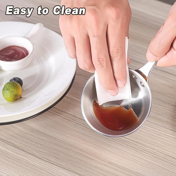 Mini Sauce Pan Butter Warmer Pot with Handle 18/10 Stainless Steel Small Pot for Melting Butter Heating Sauce Gravy & Oil (5oz/150ml) - Copper