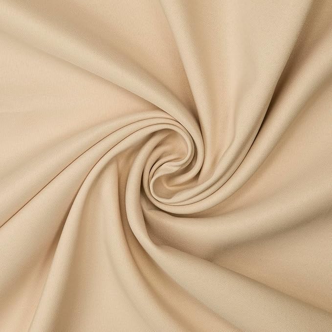Gee Di Moda Square Tablecloth - 85 x 85 Inch Beige Table Cloth for Large Square or Round Tables - Heavy Duty Washable Fabric - for Buffet Table, Holiday Party, Dinner, Wedding & Baby Shower