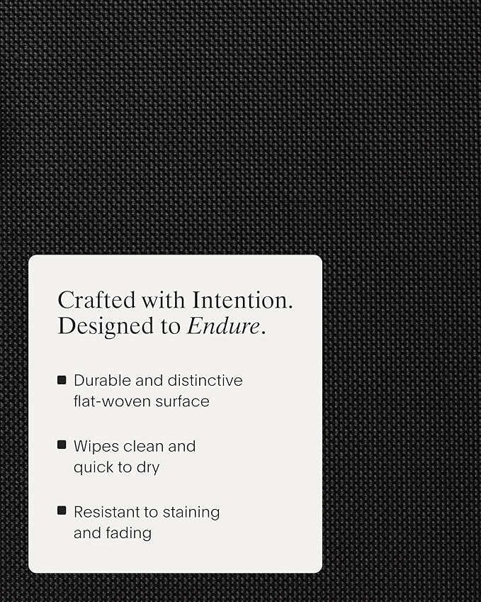 Chilewich Mini Basketweave Placemats in Black - Set of 4 - Easy Care Woven Tabletop Textiles - Indoor/Outdoor - 19" x 14" Rectangle