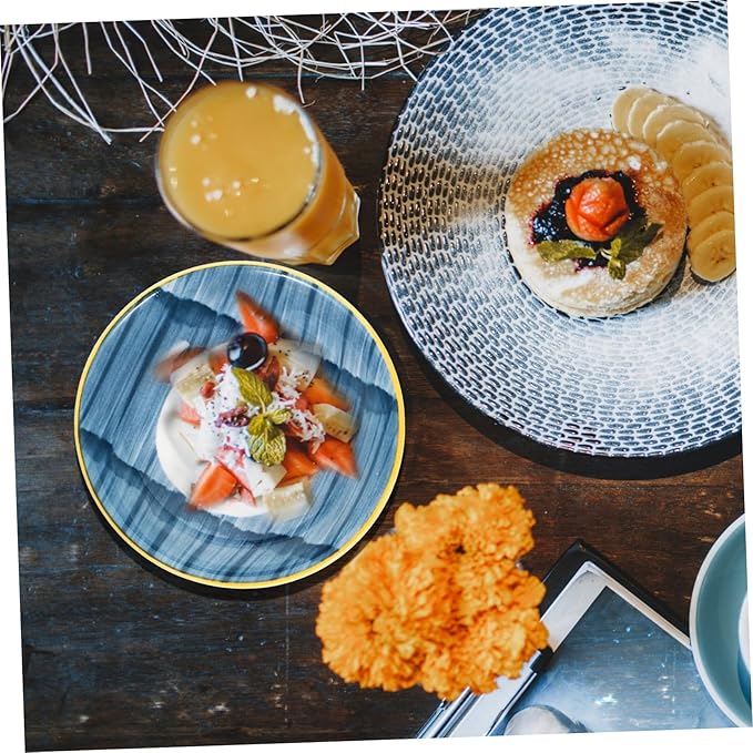 Amosfun Japanese Ceramic Seasoning Sauce Dishes Set of 4 Condiment Plates for Kitchen Small Appetizer Dishes Dishwasher Safe for Dipping Sauces and Serving Snacks
