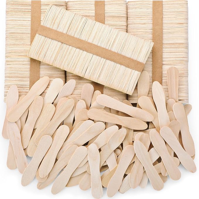 Nuogo 3000 Pcs Wooden Ice Cream Sample Spoons Bulk 3'' Disposable Honey Gelato Tasting Sticks Cutlery Mini Wood Chocolate Hot Cocoa Essential Small Wedding Dessert Spoon for Eating Sampling Craft