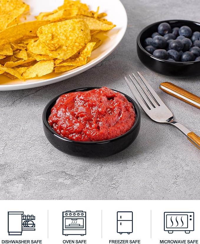 DELLING 3.5 oz Dipping Bowls Set of 8 7 inch Appetizer Plates Set of 6
